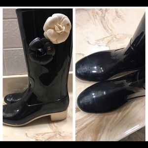 Authentic CHANEL rain boots